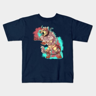 Colorful Circus Tiger Kids T-Shirt